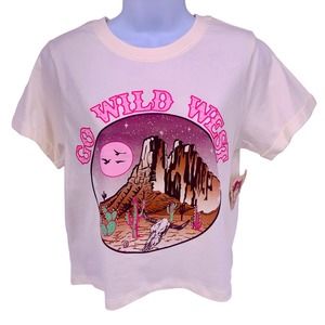 Darling Blue "Go Wild West" T-Shirt Womens Size S